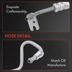 Close view of leakage-free design in A-Premium power steering hose assembly.