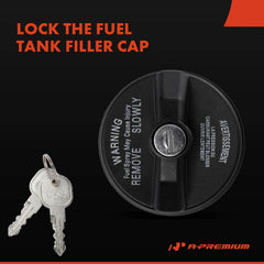 A-Premium gas cap on the fuel filler area for reliable closure