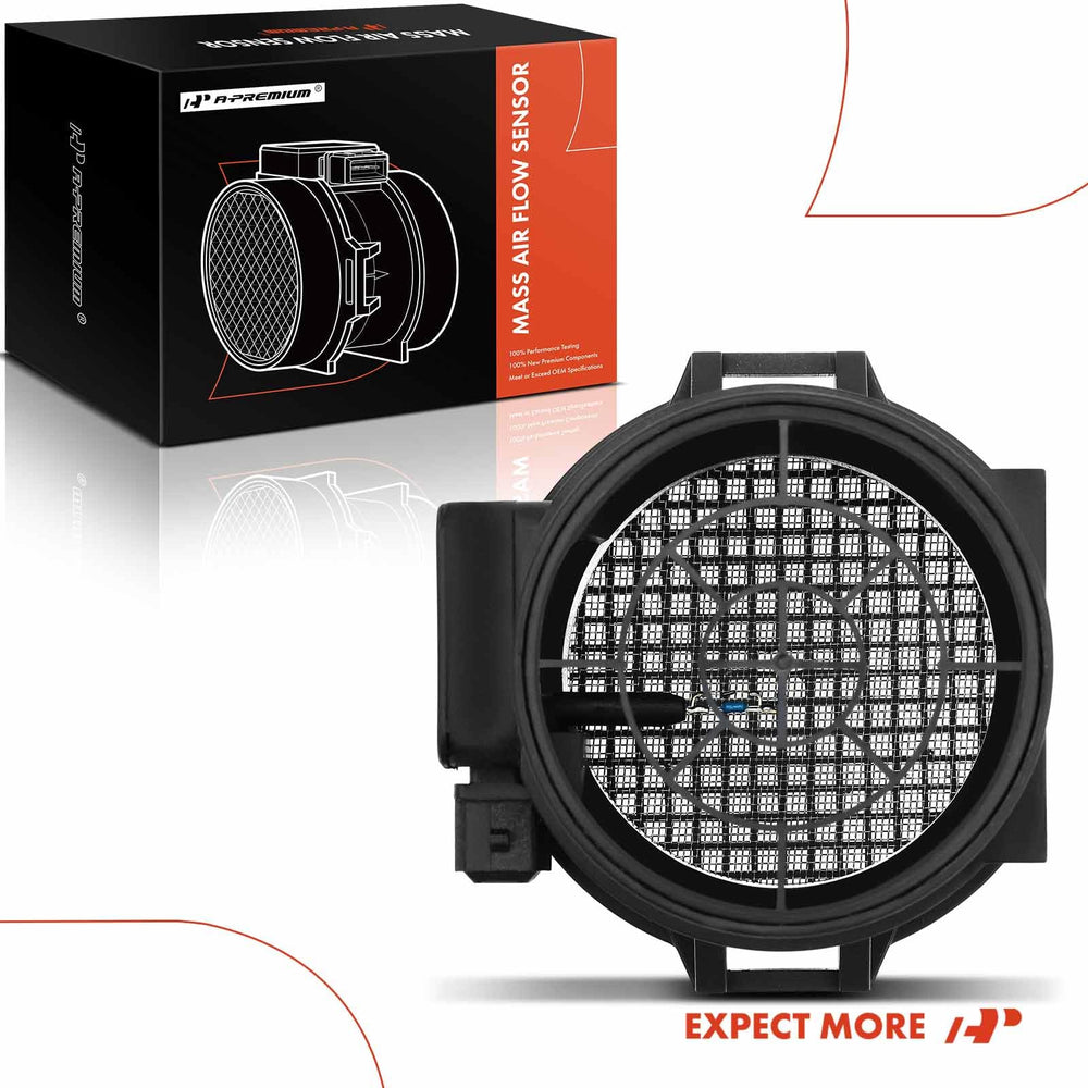 A-Premium bolt-on MAF sensor with mounting holes for quick installation.