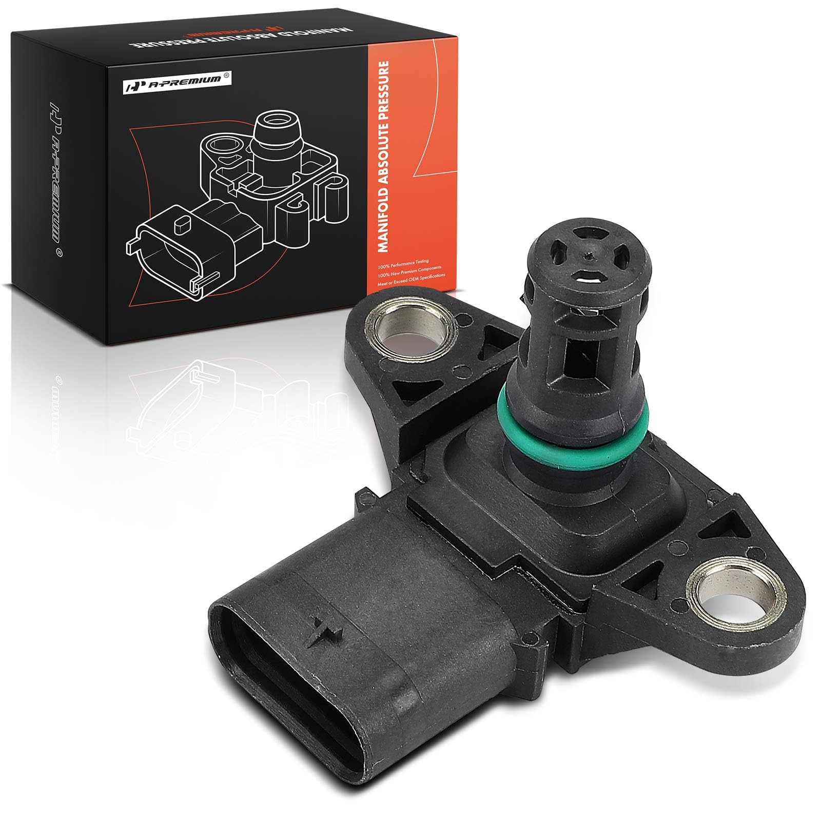 A-Premium MAP sensor shows BMW compatibility chart for fitment.