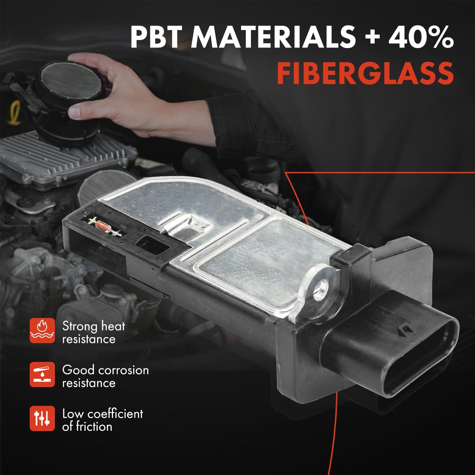 A-Premium MAF sensor for Q5, compatible with 2.0L engines and reliable performance.