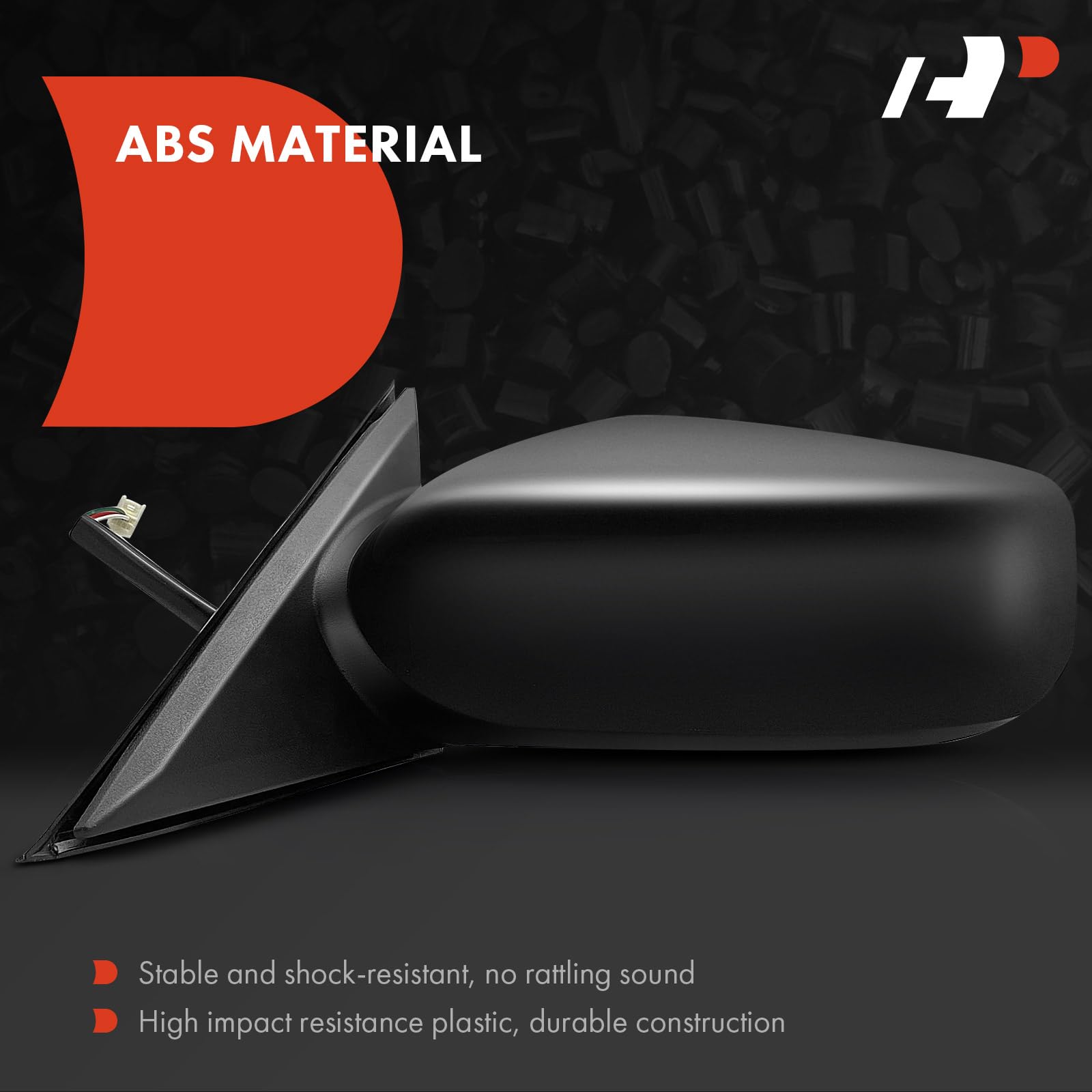 A-Premium mirror glass flat delivers clear reflections for safer lane changes.