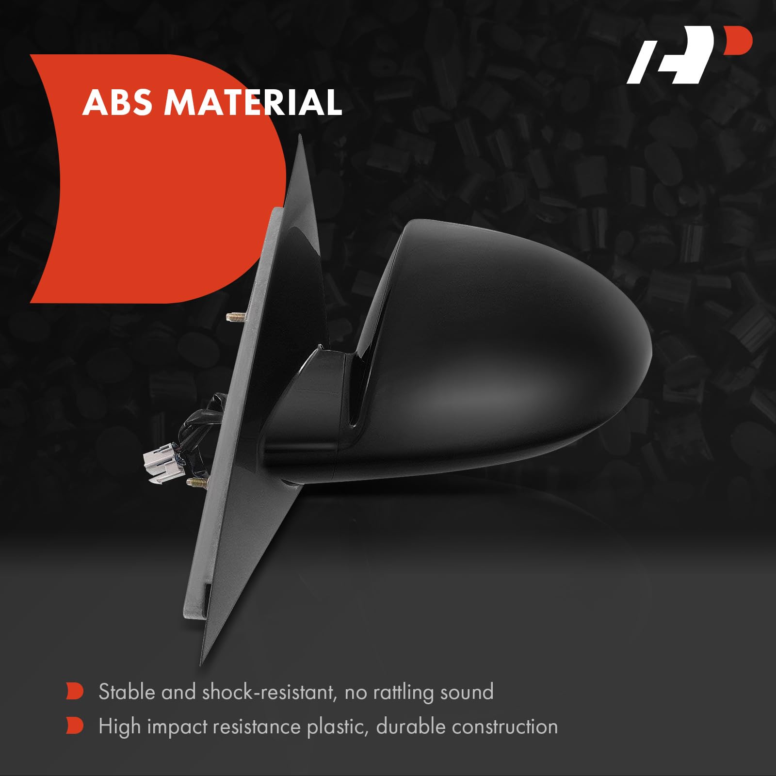 APremium black mirror housing offers a non-heated exterior replacement.