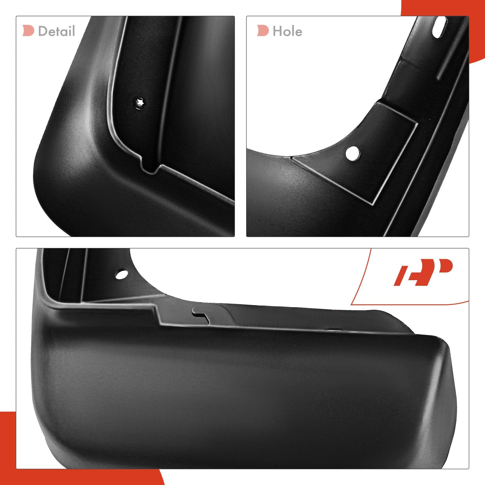 A-Premium PP+TPE mud flaps endure heat and cold.