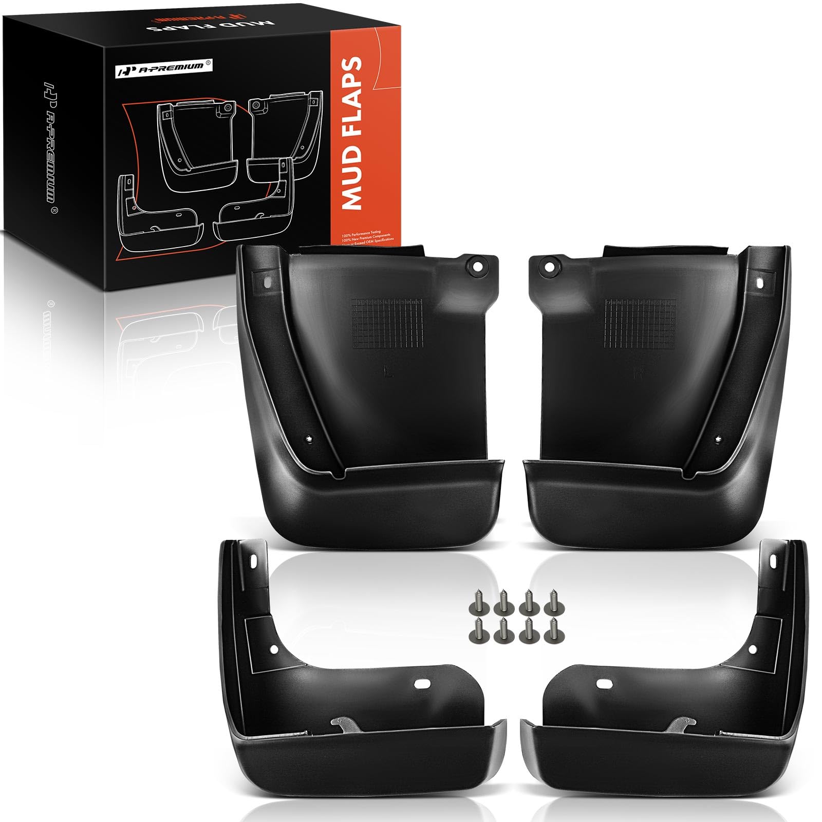 A-Premium mud flaps front left guard protecting Honda Accord paint.