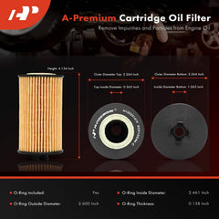 A-Premium oil filter O-ring set for secure installation and leak prevention.
