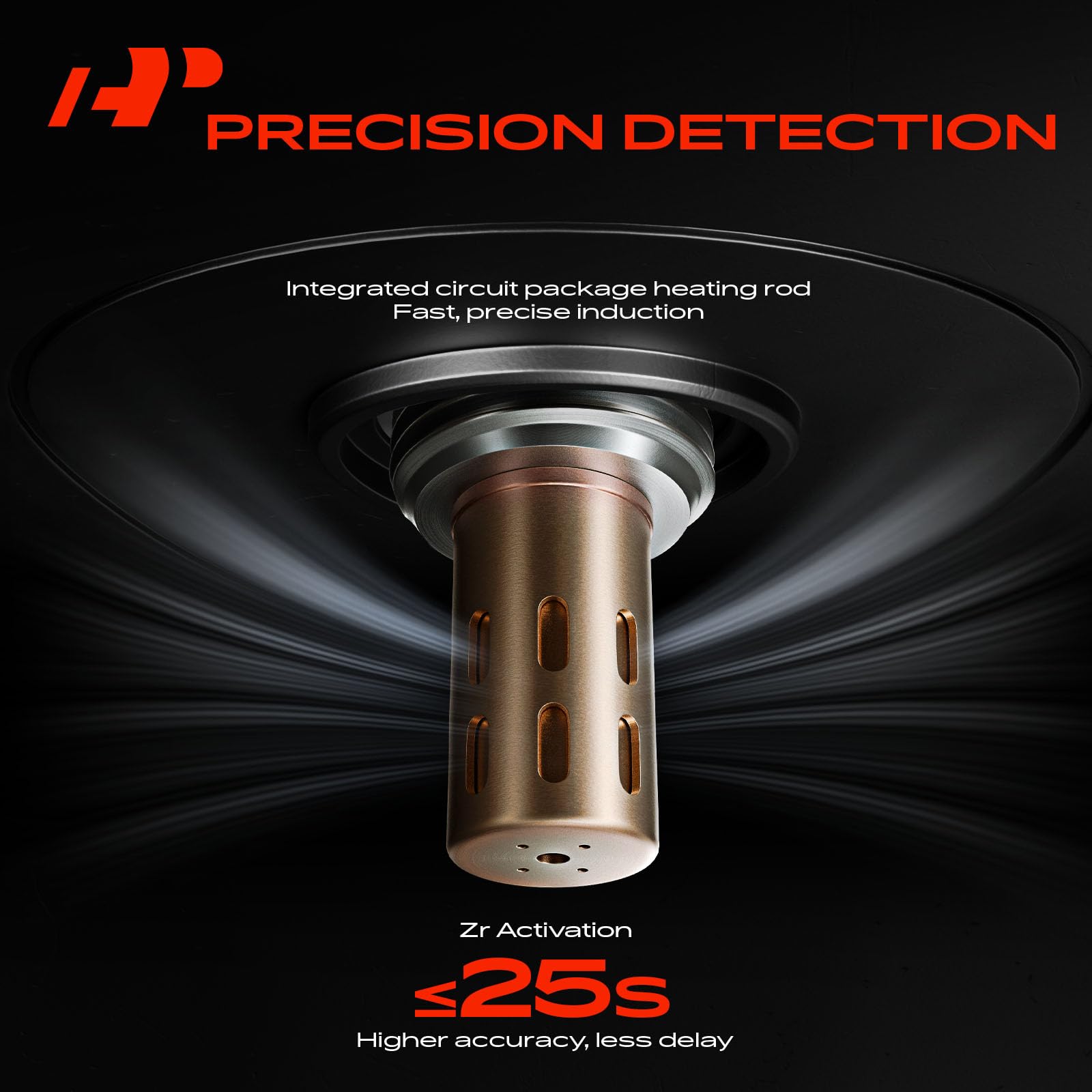 A-Premium O2 sensor 4-blade terminal close-up.
