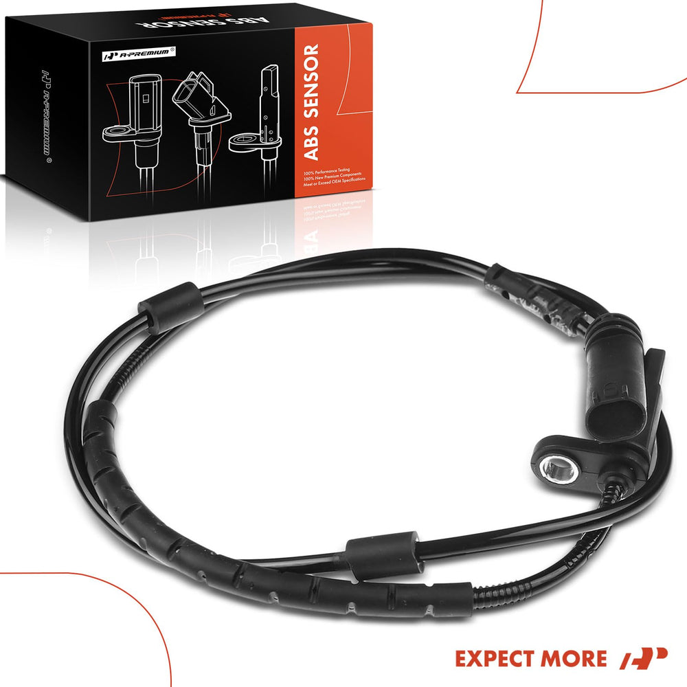 A-Premium OE-style wheel speed sensor ready for BMW service.