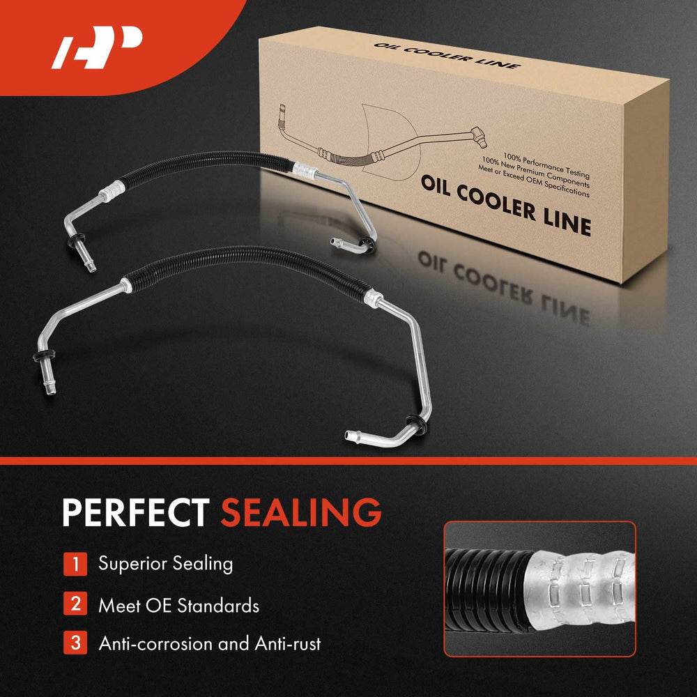A-Premium oil cooler line installed on Town and Country shows versatile fit