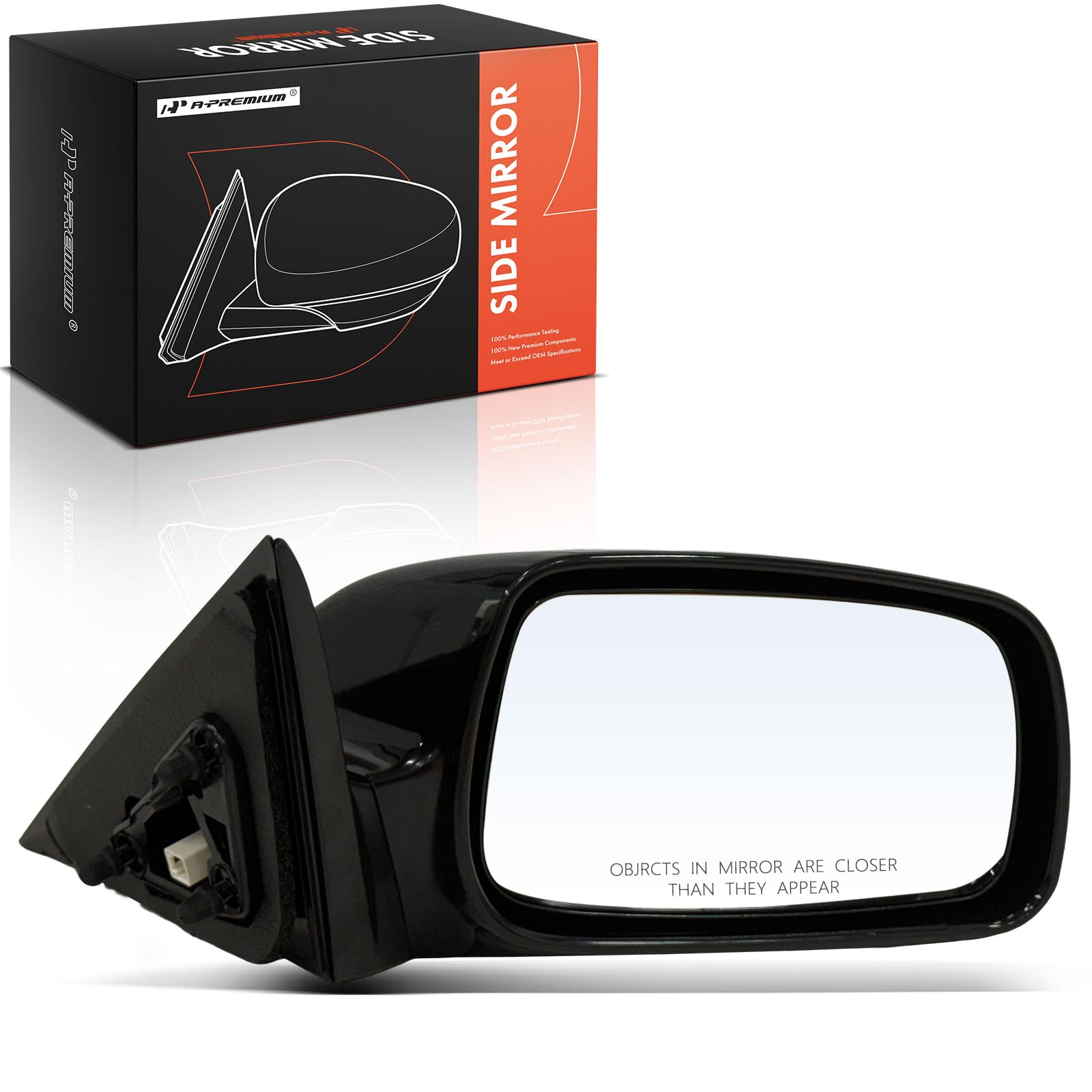 A-Premium passenger-side mirror with convex glass for improved rear visibility on Camry.