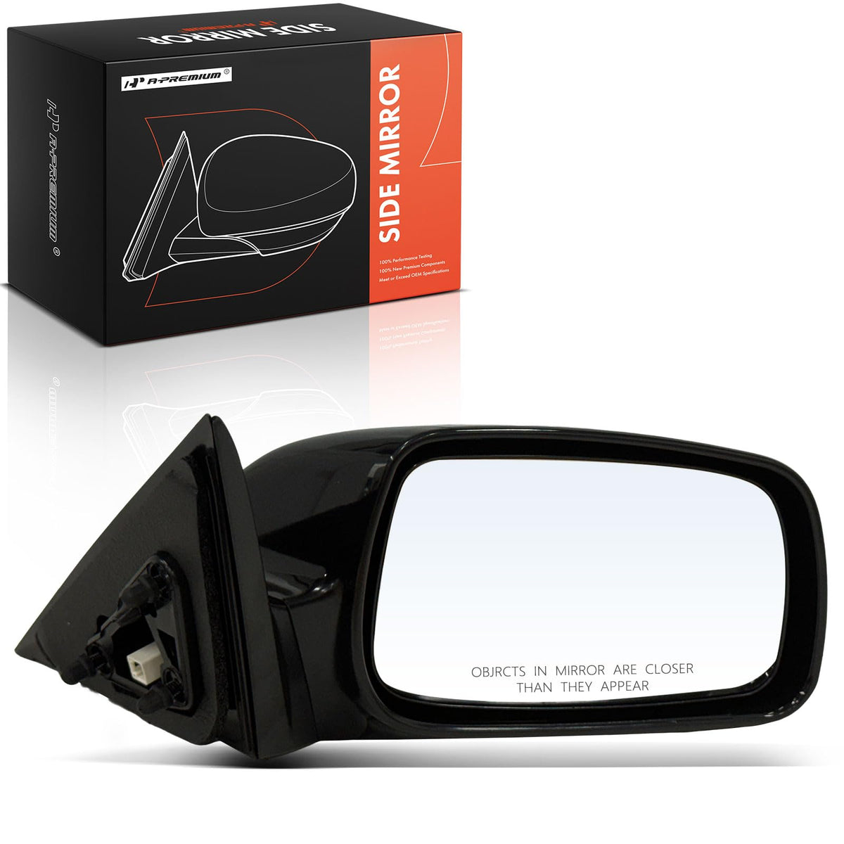 A-Premium passenger-side mirror with convex glass for improved rear visibility on Camry.
