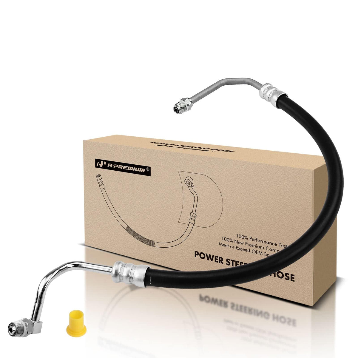A-Premium power steering hose line with pump connection for reliable steering performance.