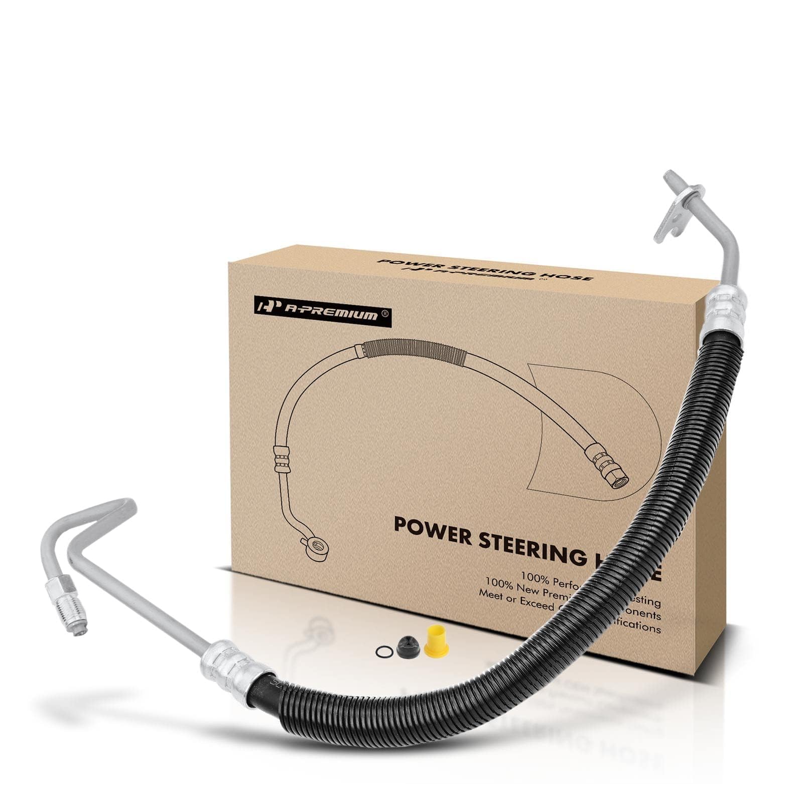A-Premium power steering hose pump-to-rack connection on Chevrolet Silverado for reliable steering control.