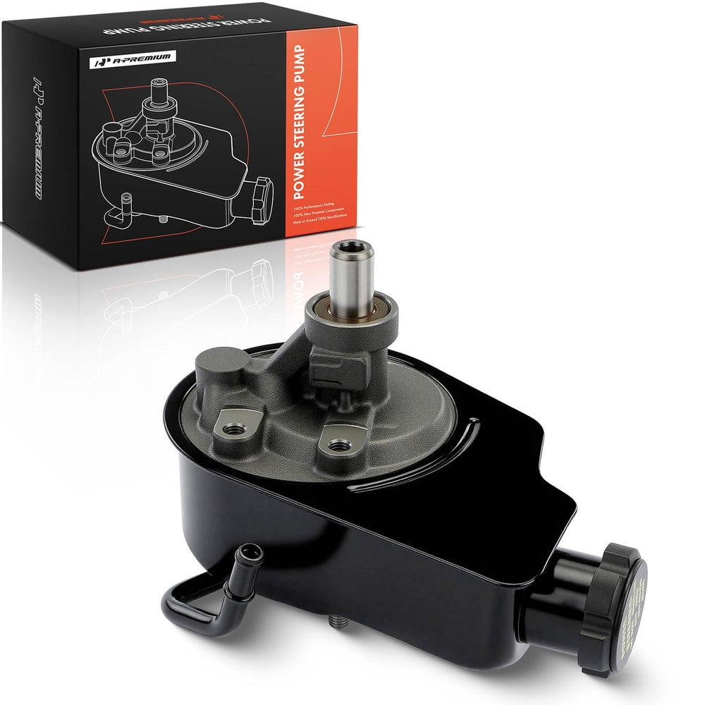 A-Premium power steering pump with reservoir, assembly inspection for ready installation.