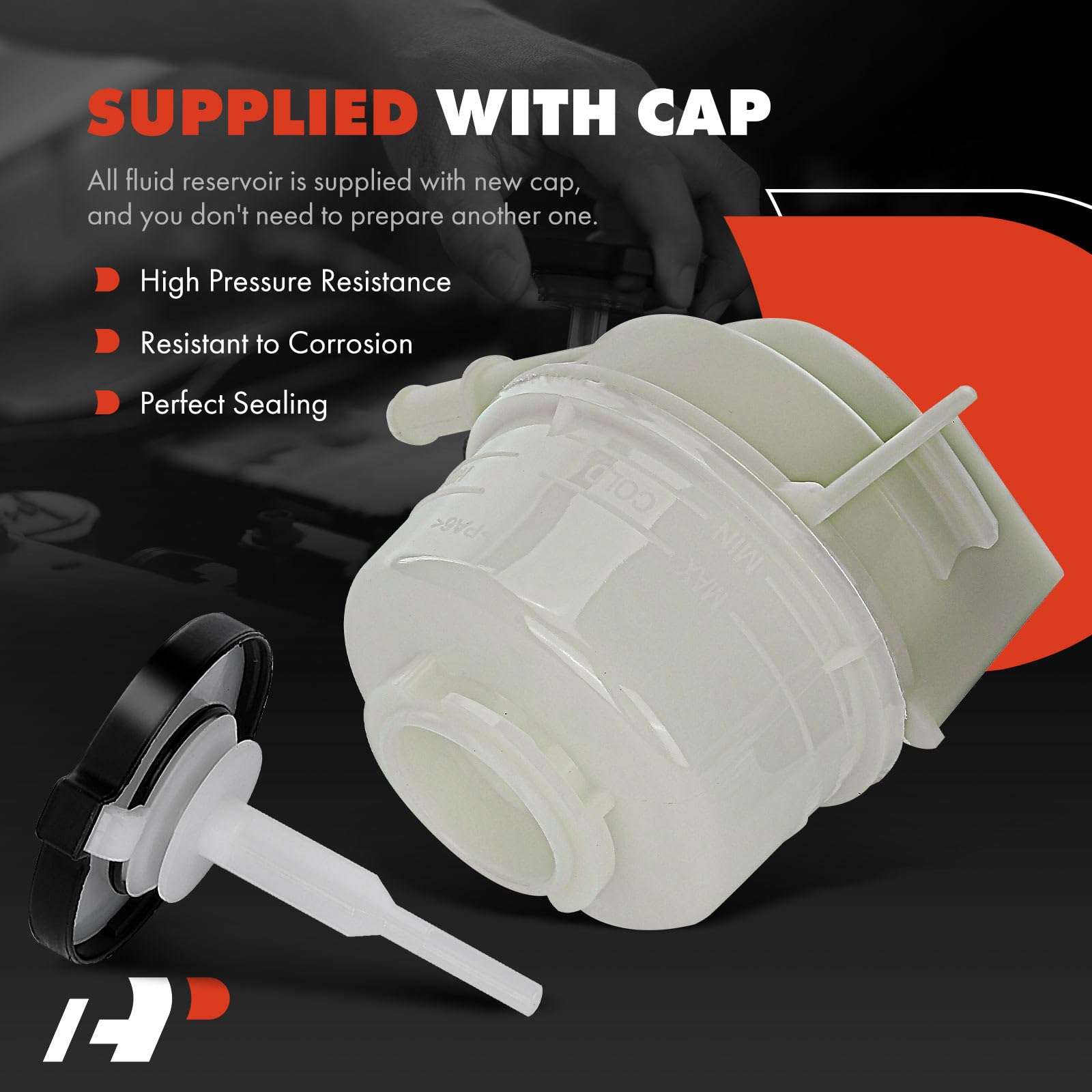 A-Premium reservoir reference-number label aids quick cross-checking.