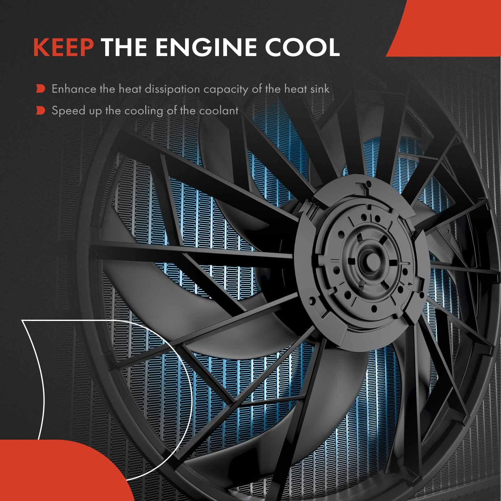 Motor included in the A-Premium radiator fan assembly for easy replacement.