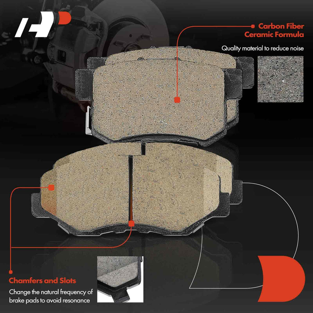 A-Premium rear brake pads close-up highlighting uniform friction material