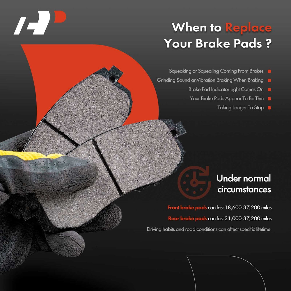 A-Premium rear ceramic brake pads for Tundra, smooth, low-dust braking.