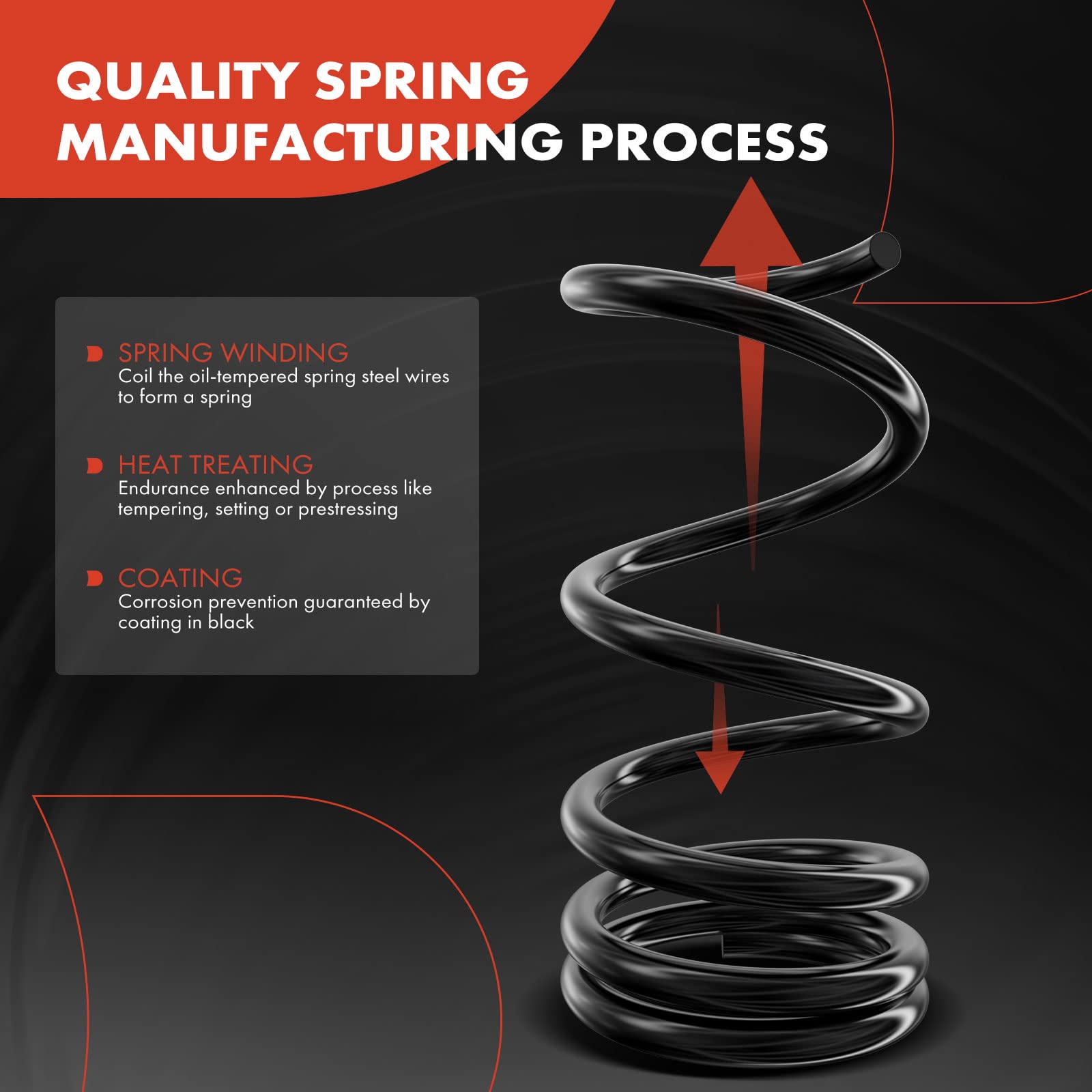 A-Premium rear coil spring for Passat right enhances handling on rough roads