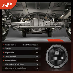 A-Premium magnet-equipped differential cover and screw kit for secure installation.