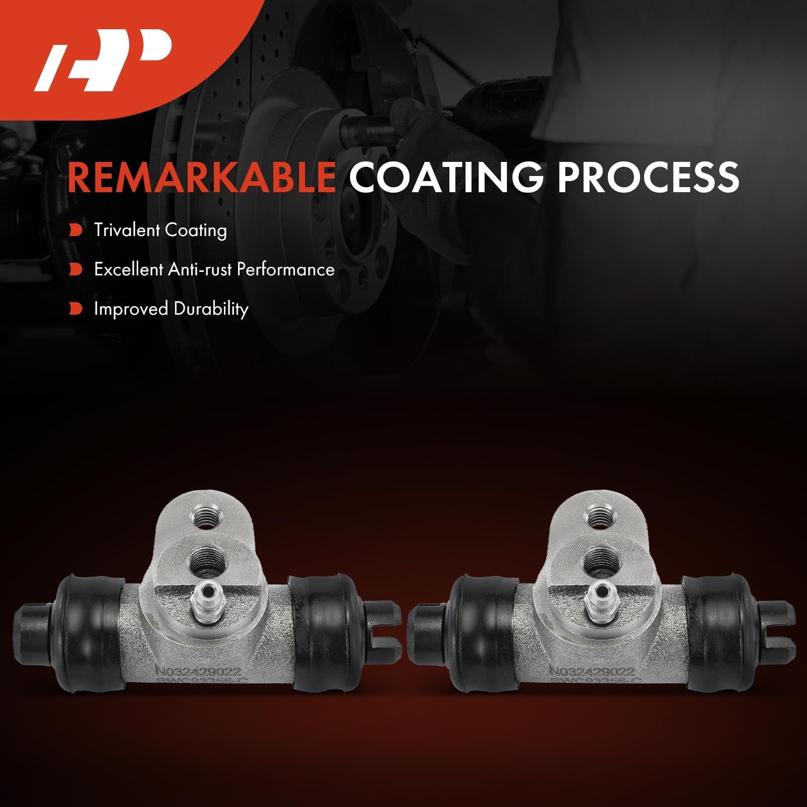 A-Premium rear drum brake wheel cylinder for Karmann Ghia 1968-1974 boosts braking feel.