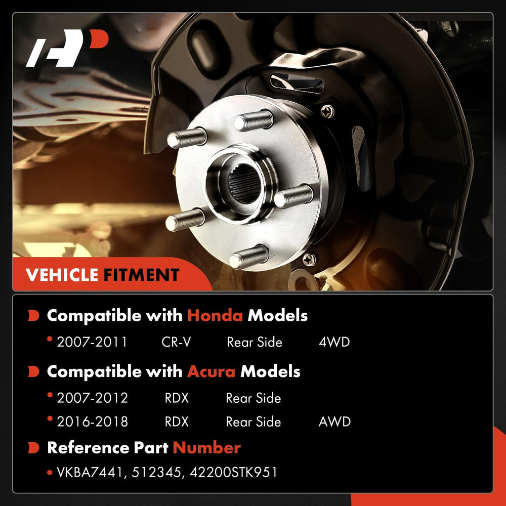 A-Premium rear hub assembly for Honda CR-V right side, quieter operation.