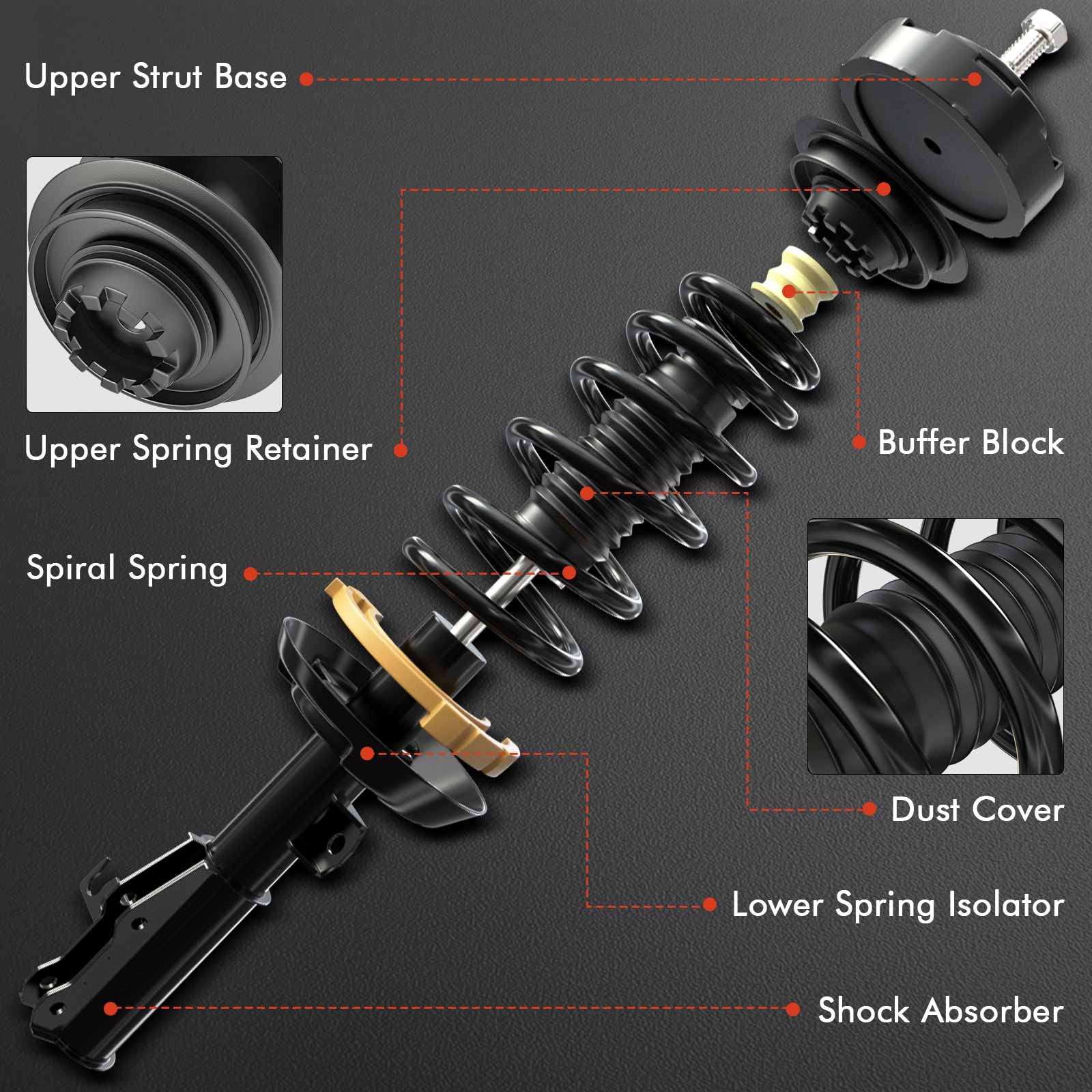 A-Premium rear strut for Civic 2006-2011 enhances rear stability and handling.