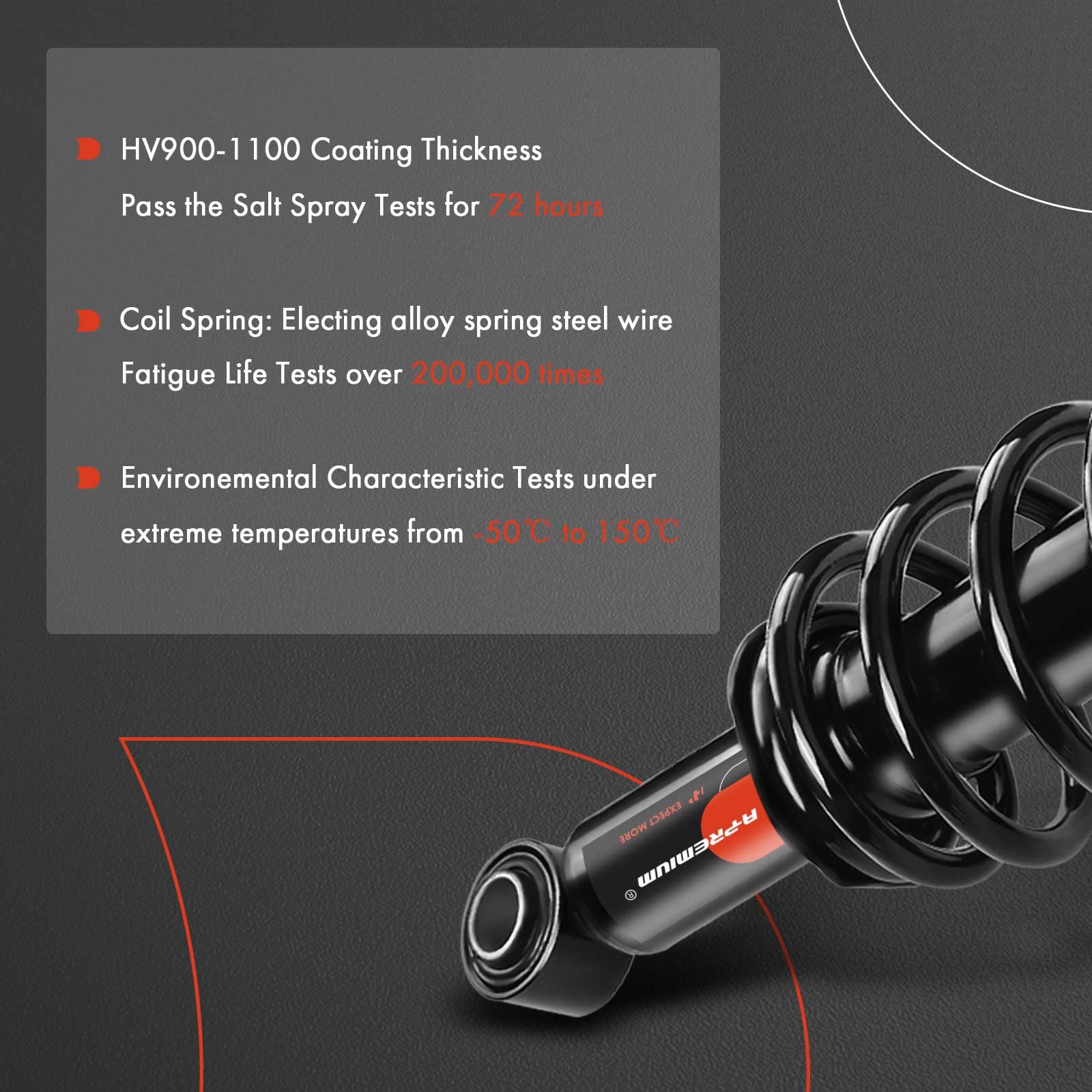 A-Premium rear-suspension-damper-unit designed for quiet operation and consistent damping.