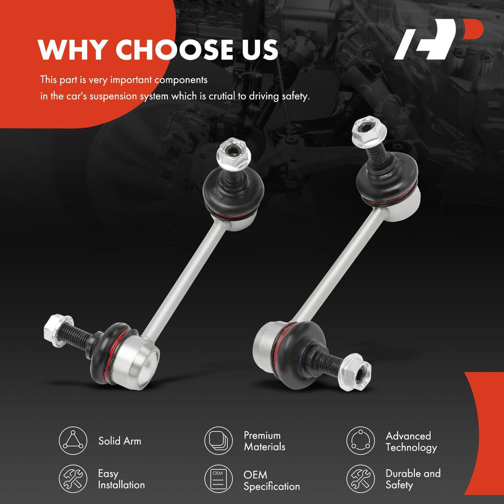 A-Premium rear sway bar link installed on vehicle demonstrates fitment
