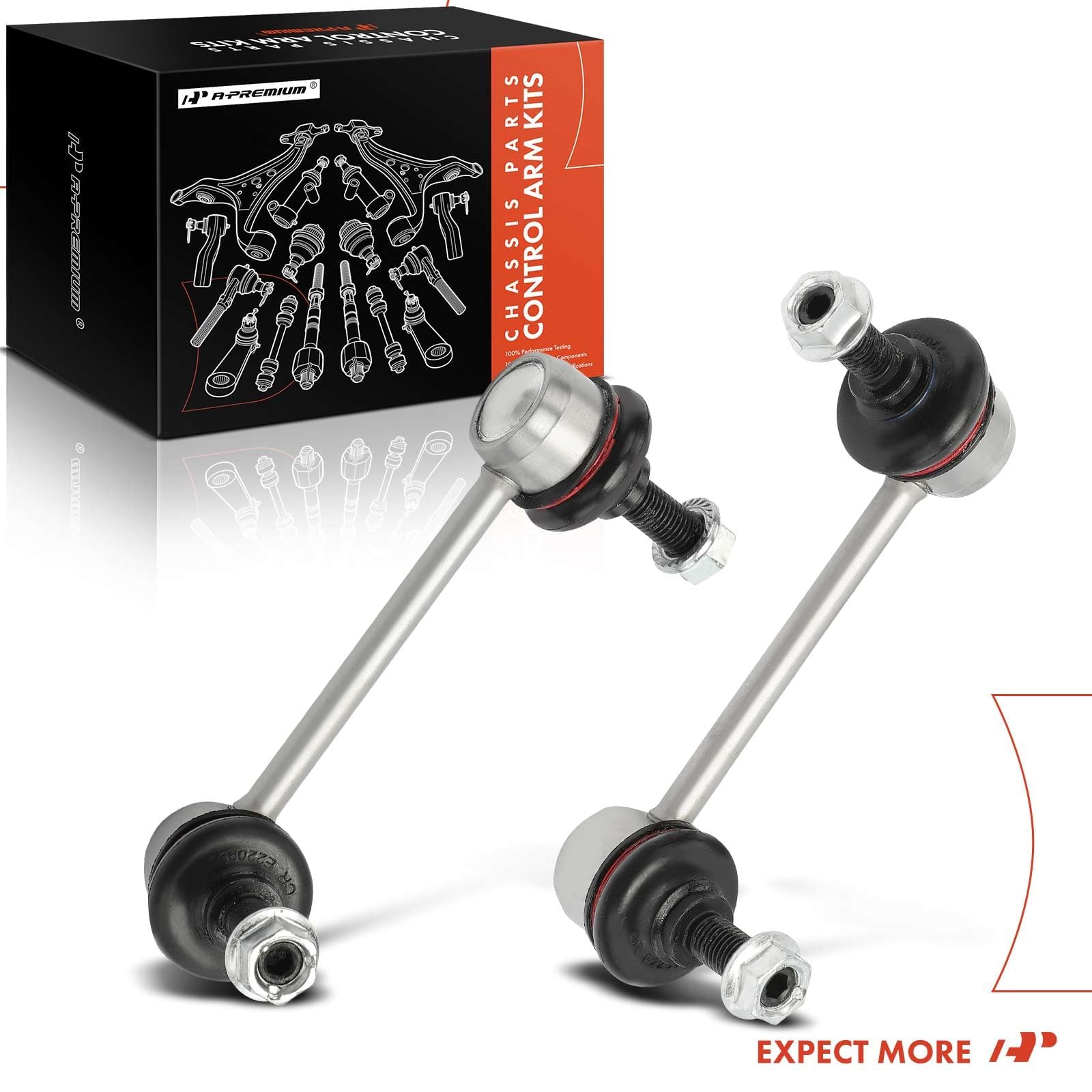 A-Premium rear sway bar link specs emphasize durability and warranty