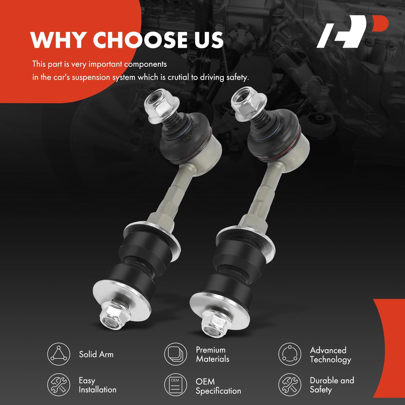 A-Premium sway bar bushing included for secure mounting.