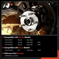 A-Premium rear hub assembly right side view promotes smoother handling for Honda Accord.