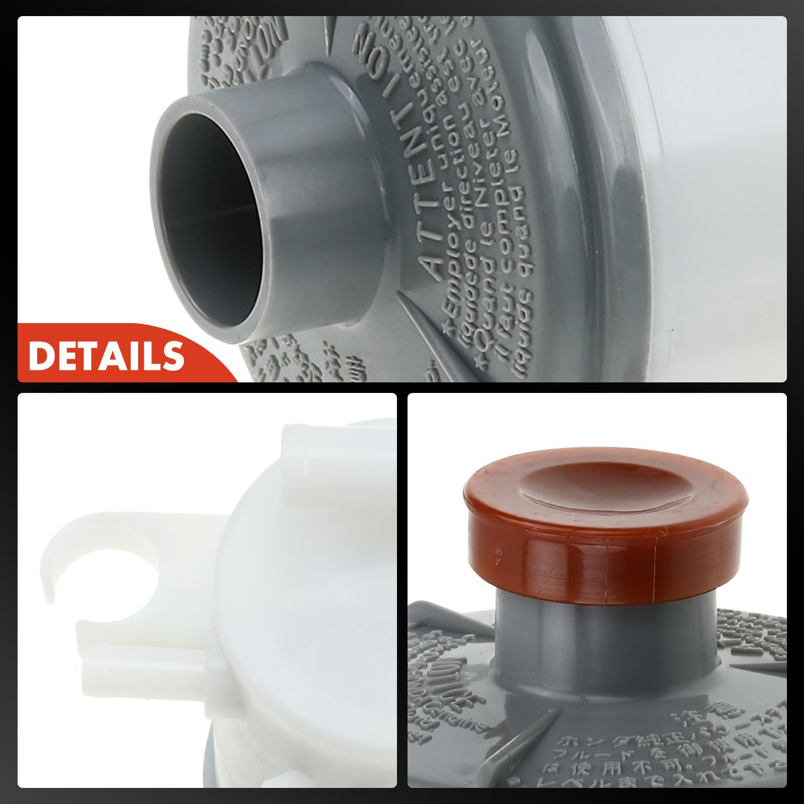 A-Premium reservoir cap assembly shows seal and cap design for dependable service.