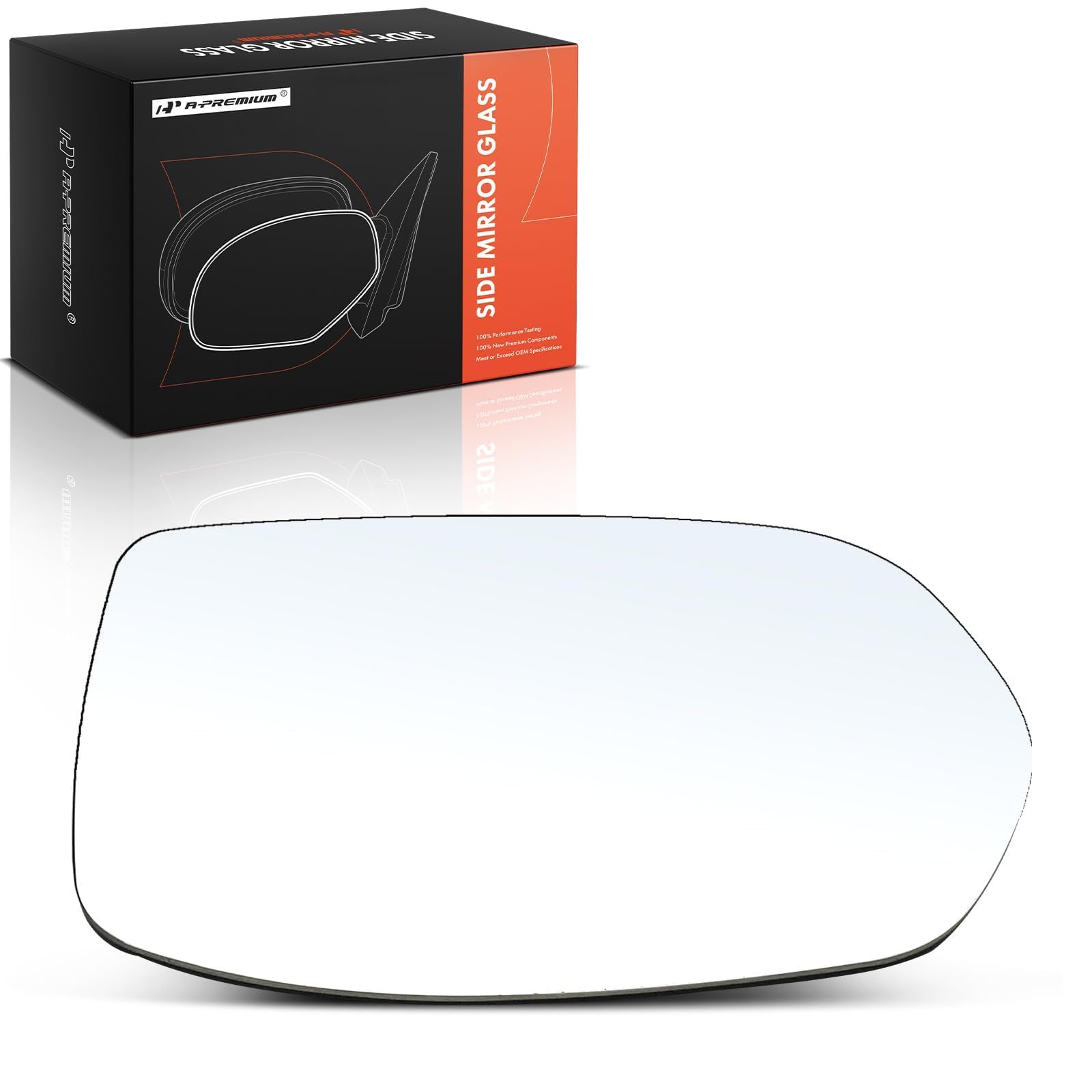 A-Premium right passenger side mirror glass with backing plate for Honda CR-V 2012-2016 enhances field of view.