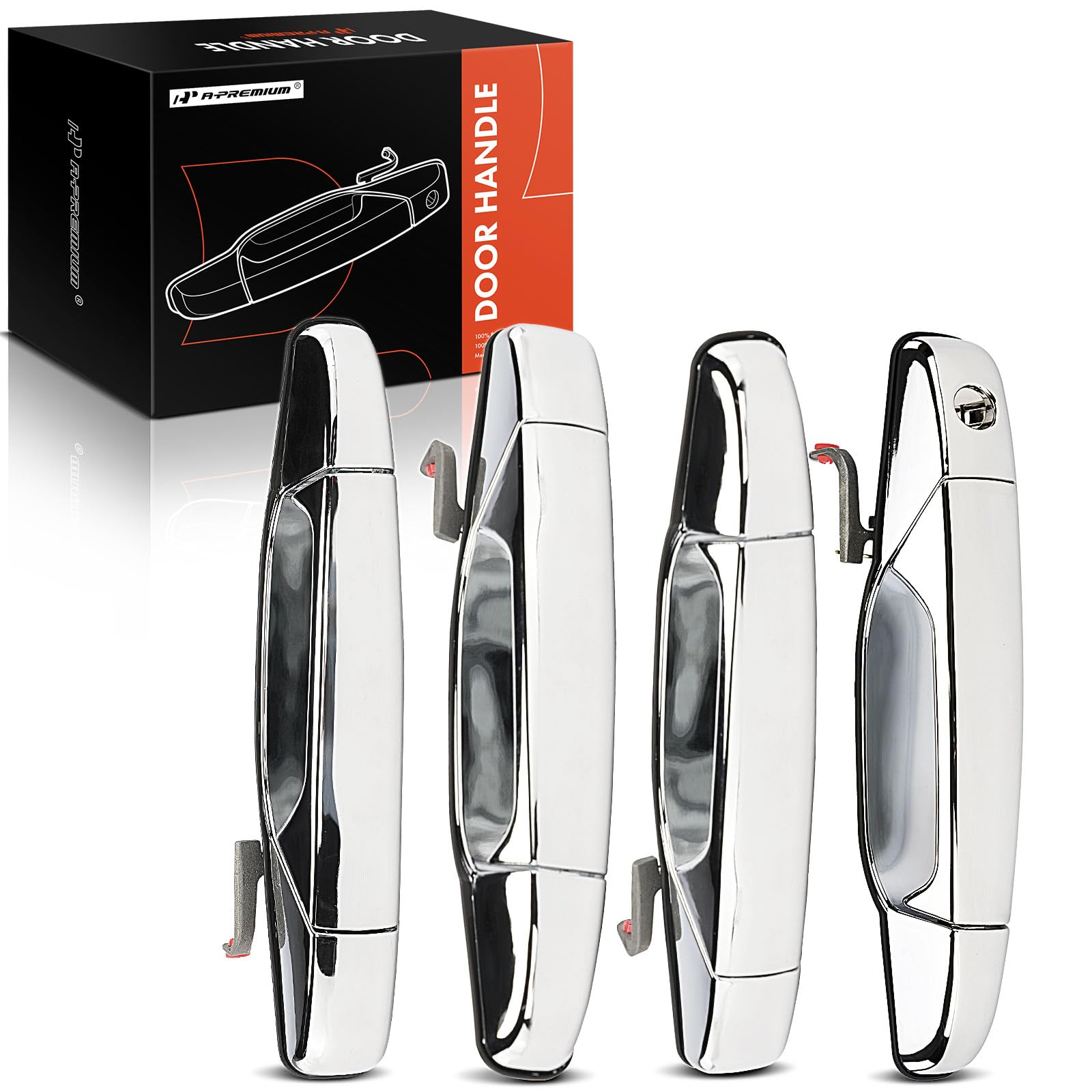 A-Premium robust chrome door handles highlighting quality control and reliability.