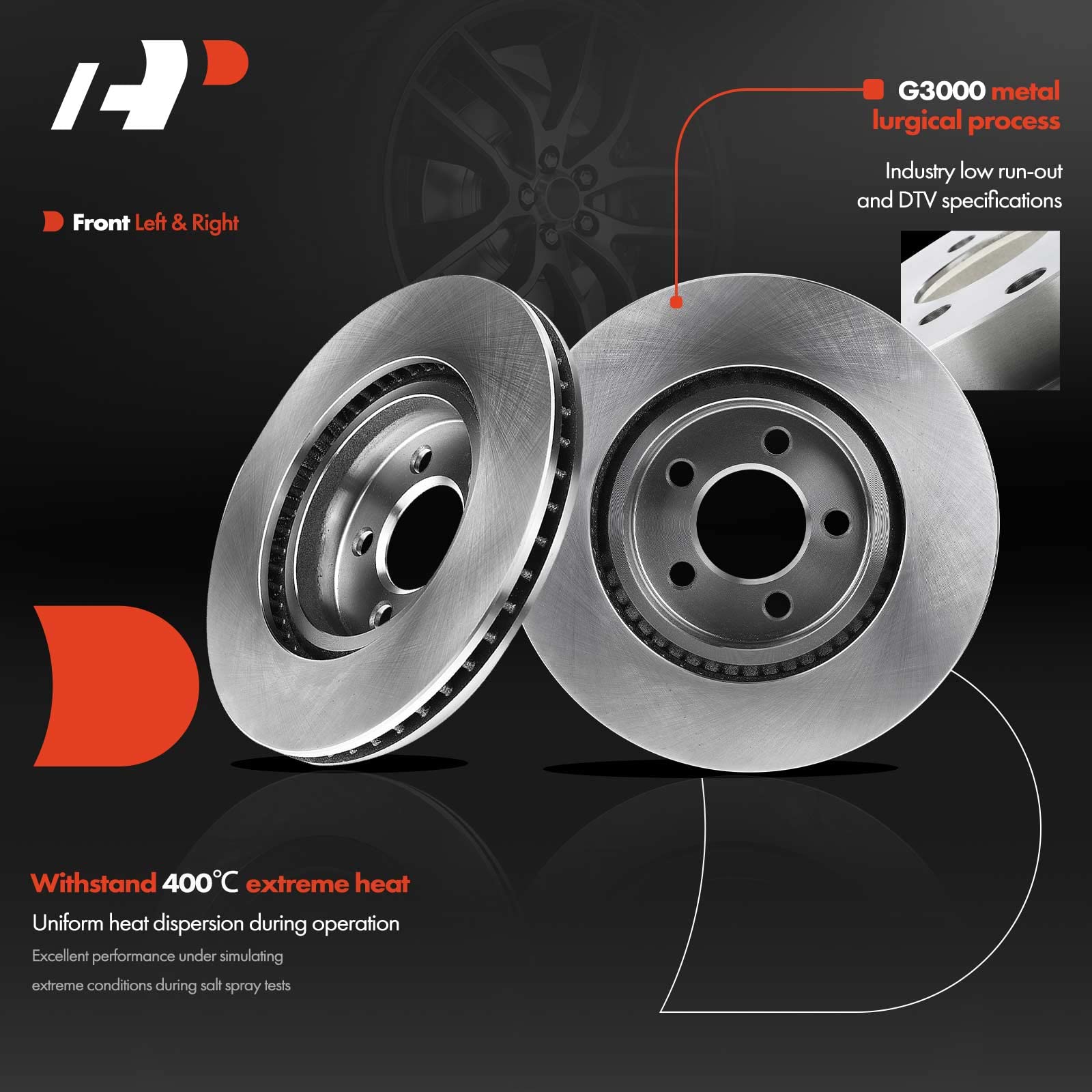 A-Premium rotor with rust-resistant coating to extend rotor life