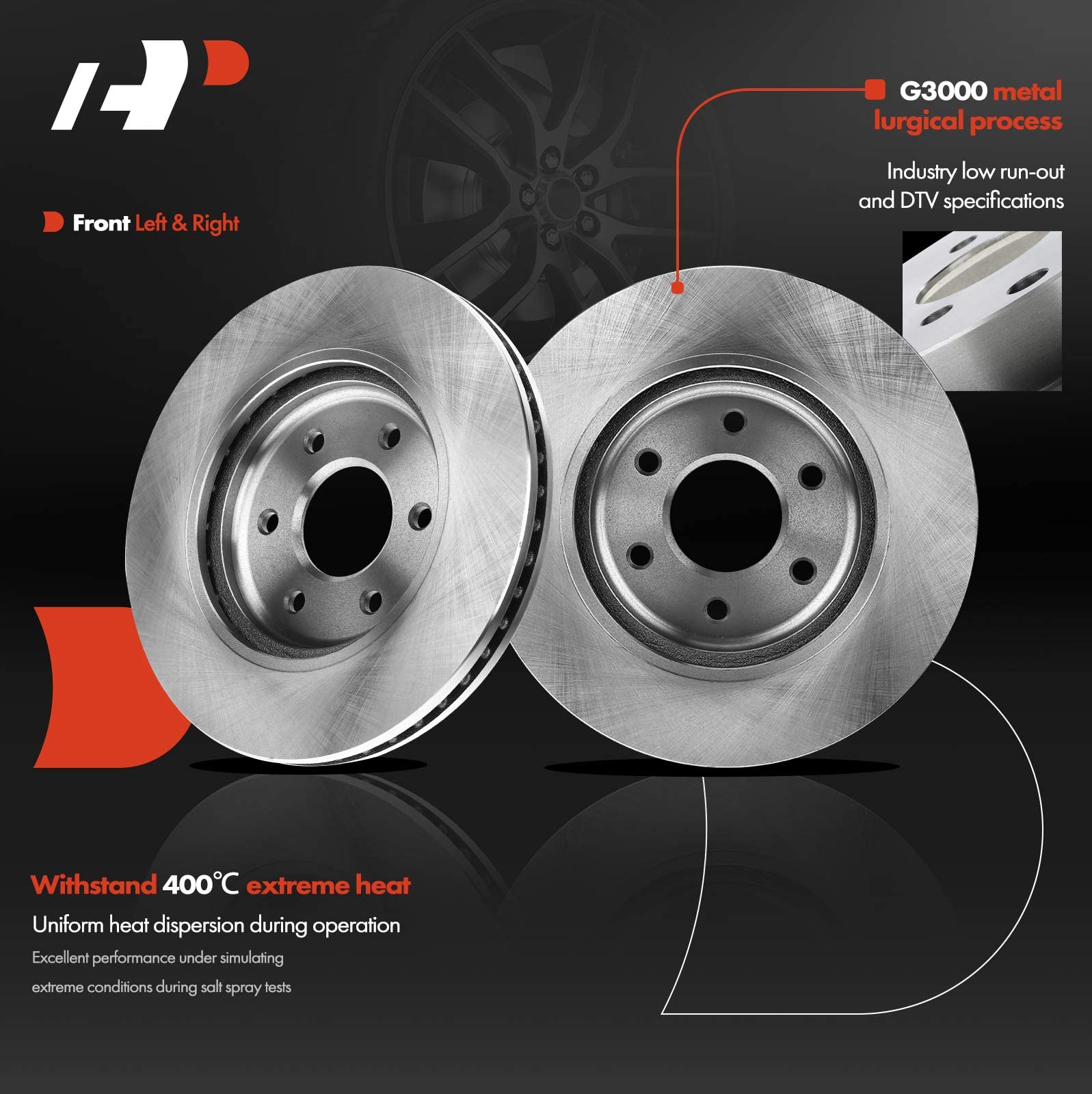 A-Premium rotor coating provides rust protection and longevity