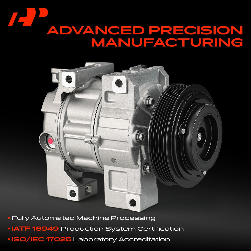 A-Premium Sentra 2.5L AC compressor side view highlighting fitment clarity.