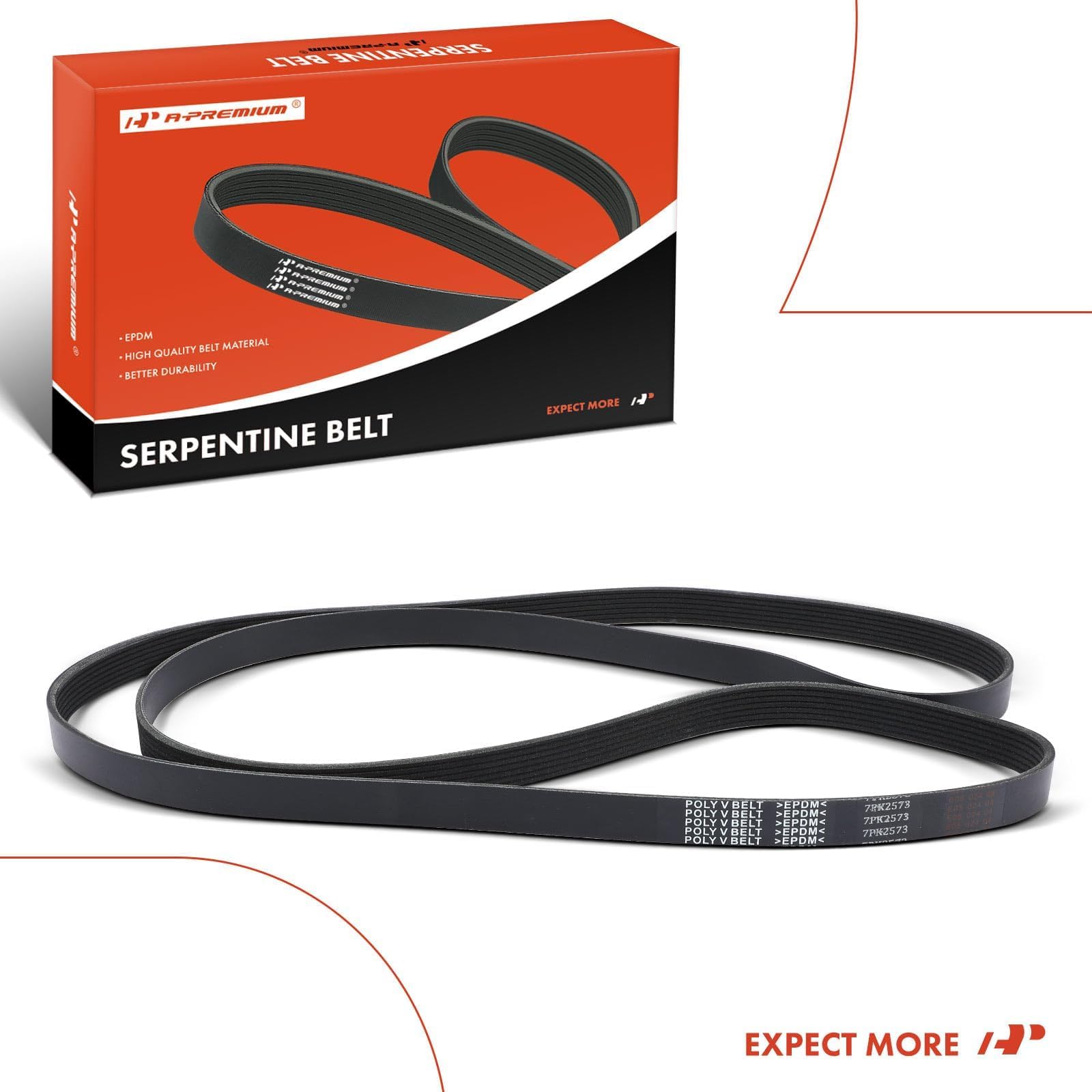 EPDM belt close-up highlighting durability against oils and contaminants.