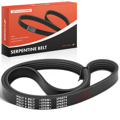 A-Premium serpentine belt 34.44 in during installation showing precise tension