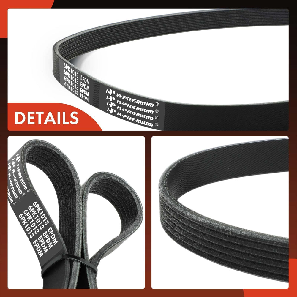 A-Premium serpentine belt near alternator fitment demonstrated