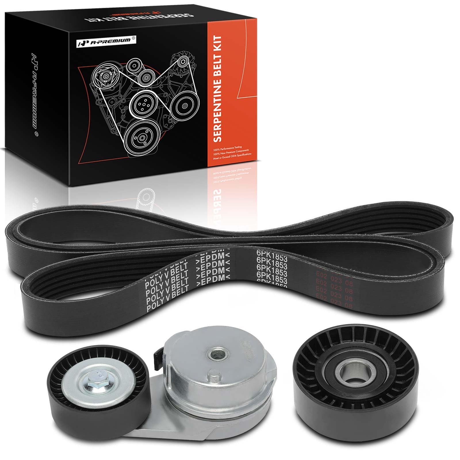 A-Premium serpentine belt drive kit front view for Ram 1500 shows precise fit.