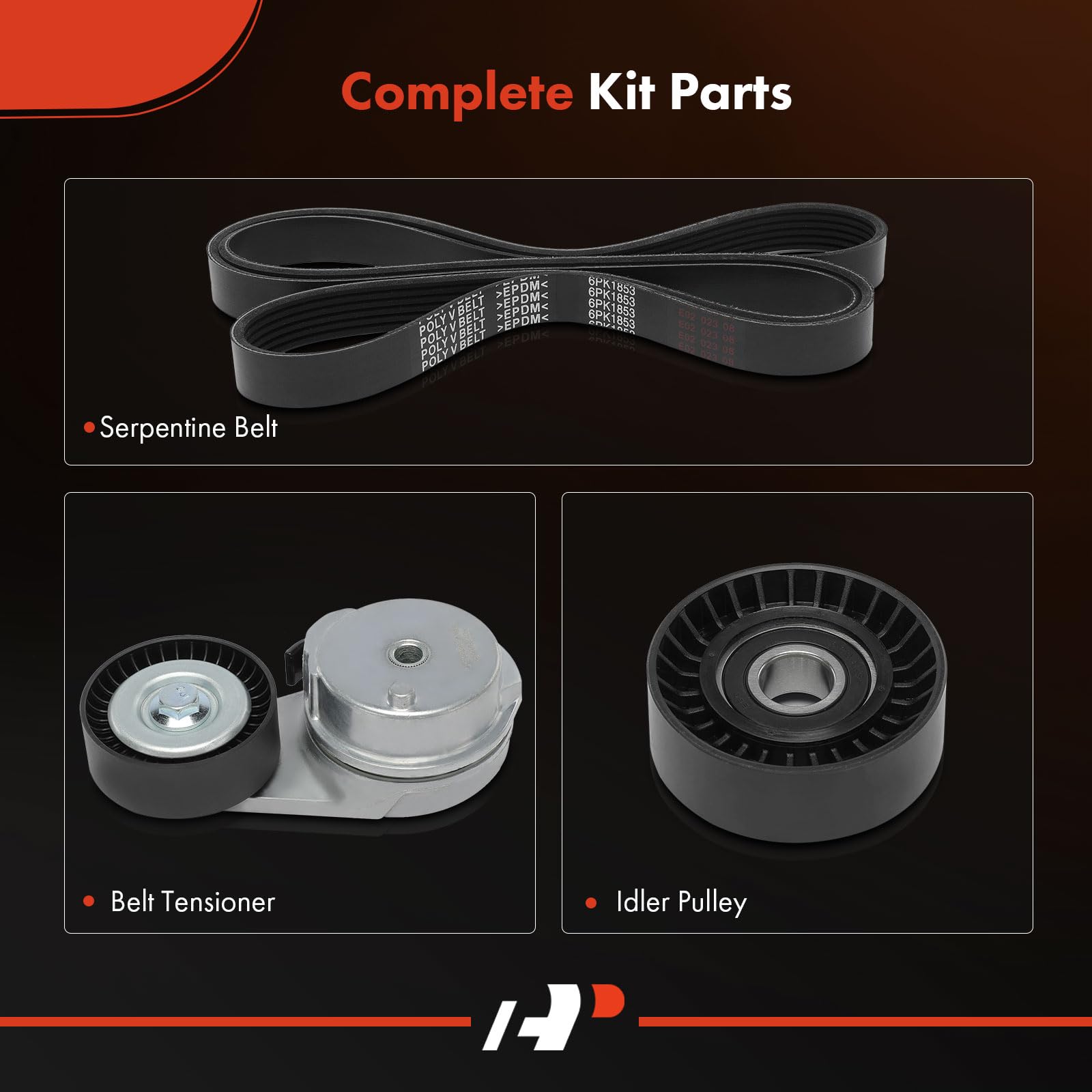 A-Premium belt tensioner detail highlighting smooth tension and reduced belt slip.