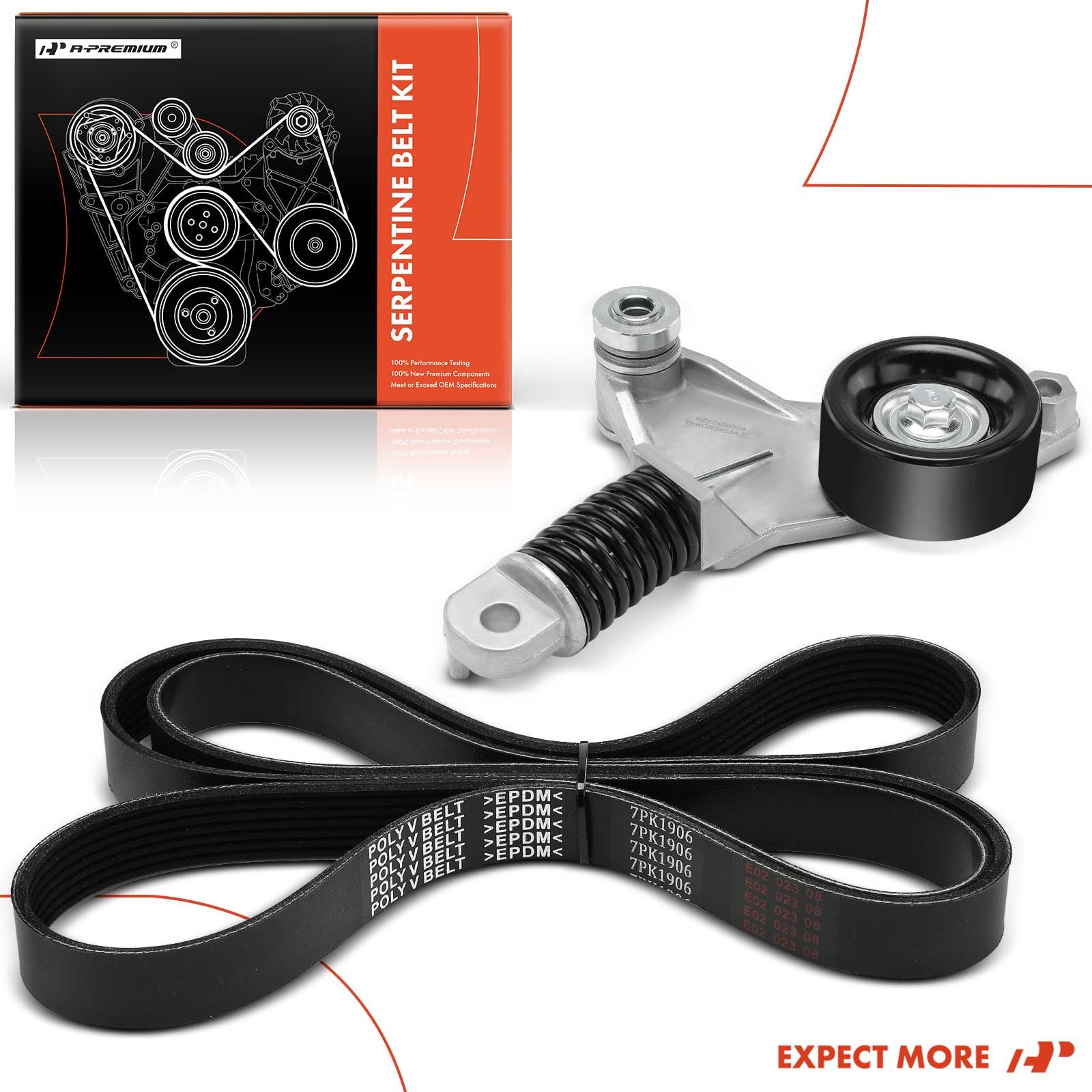 A-Premium engine belt system in use under hood supporting smooth operation.
