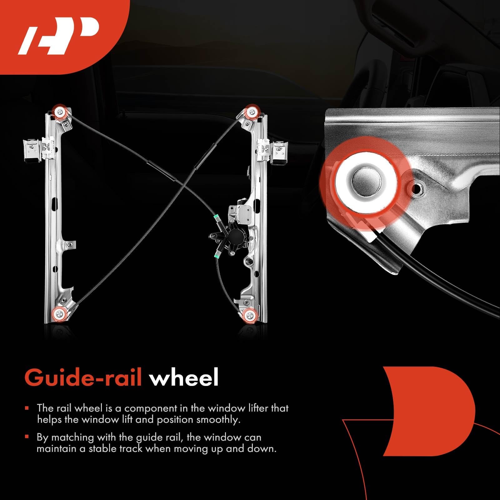 A-Premium Silverado regulator with motor supports steady power window performance