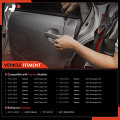 A-Premium exterior sliding door handle for Toyota Sienna rear passenger side, precise fit.