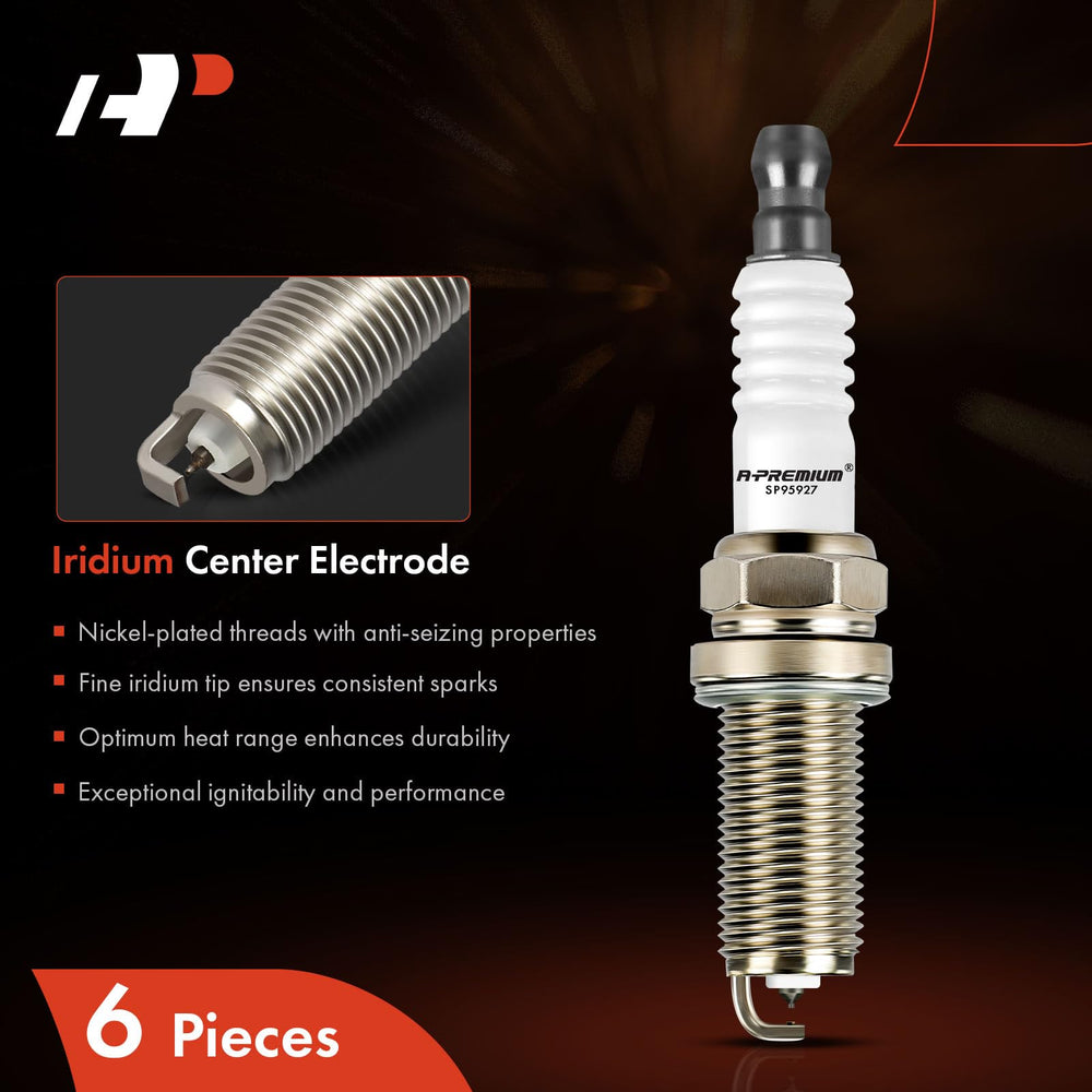 A-Premium iridium center electrode tip for long-lasting ignition