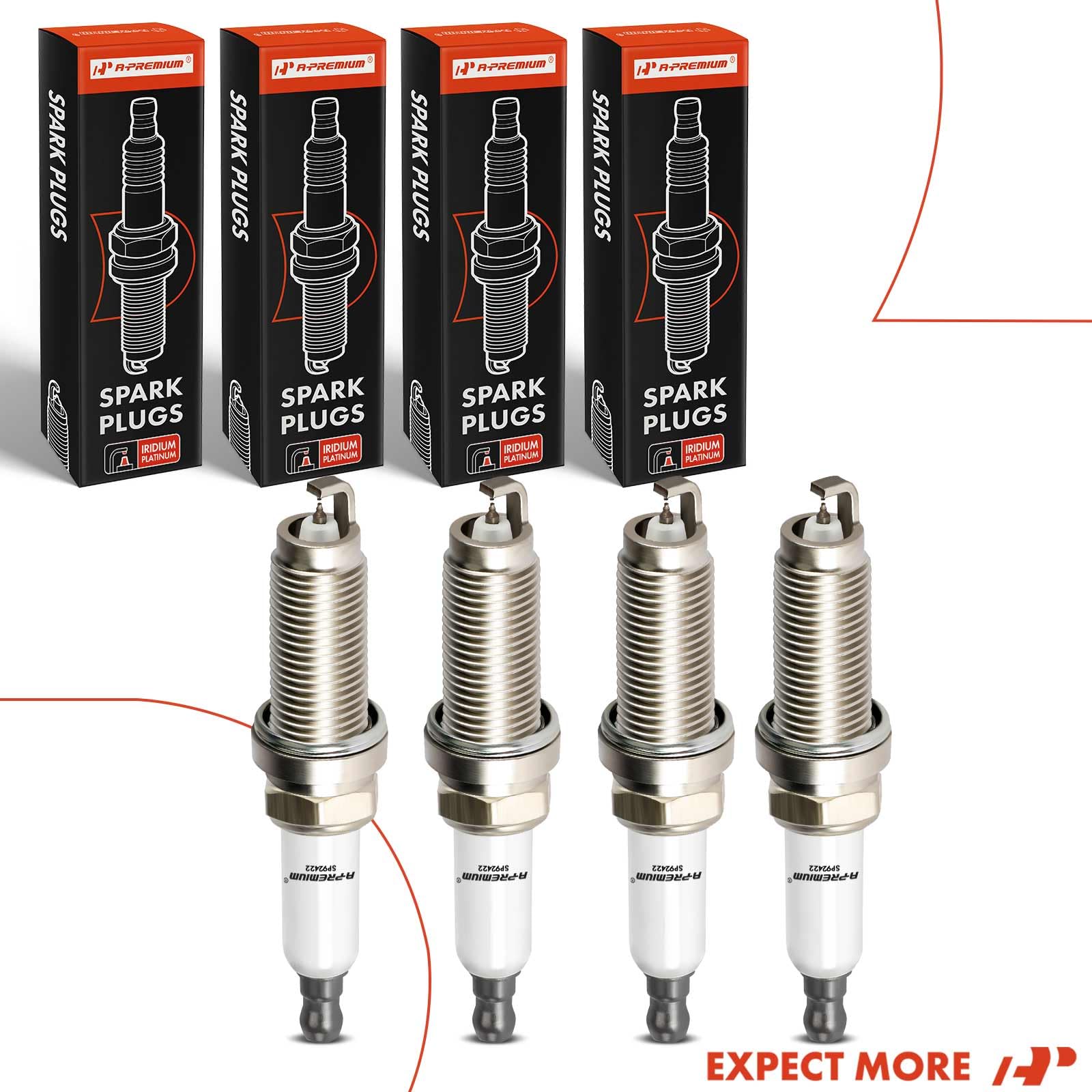 A-Premium spark plug packaging and included items look.