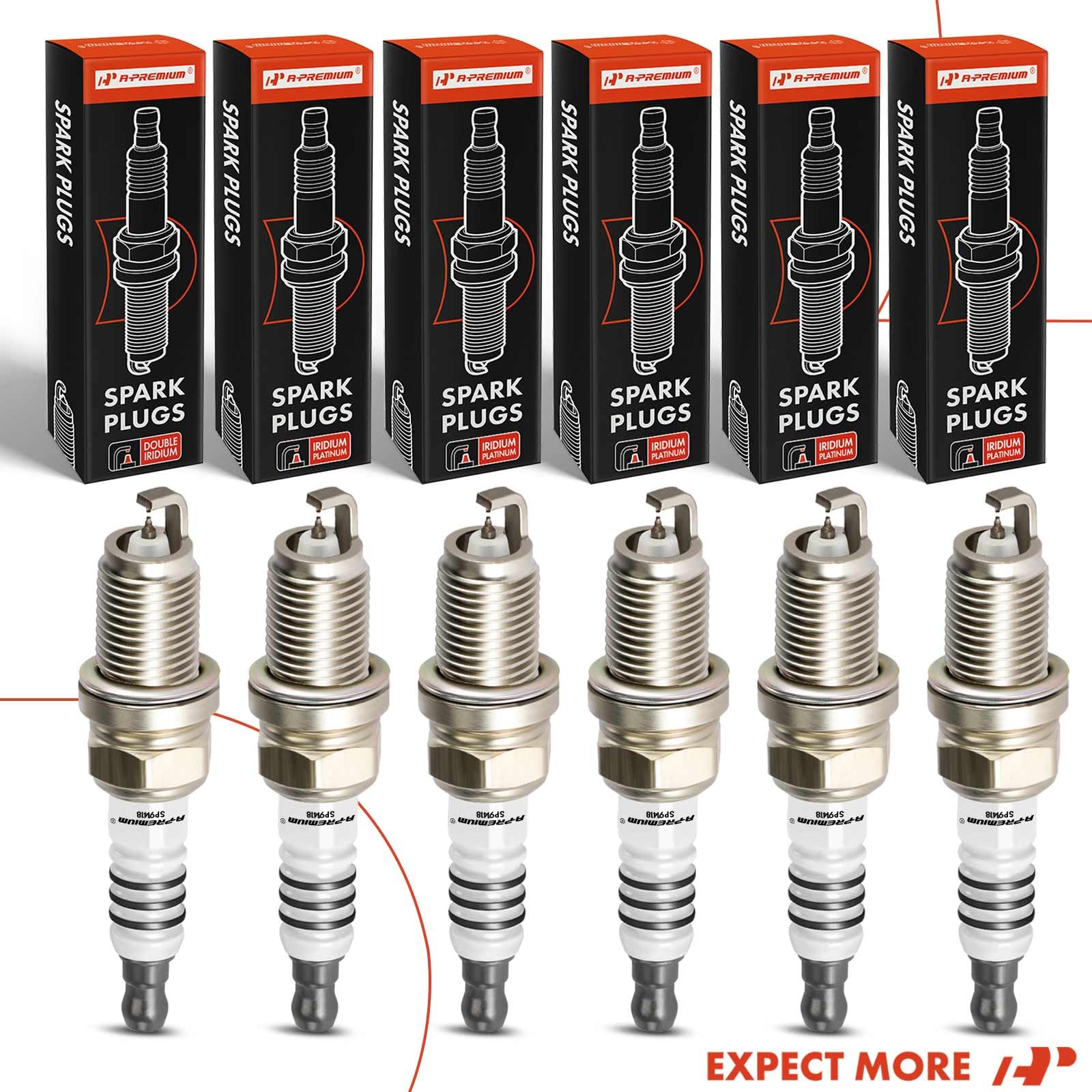 A-Premium spark plugs ready for engine service for DIY maintenance