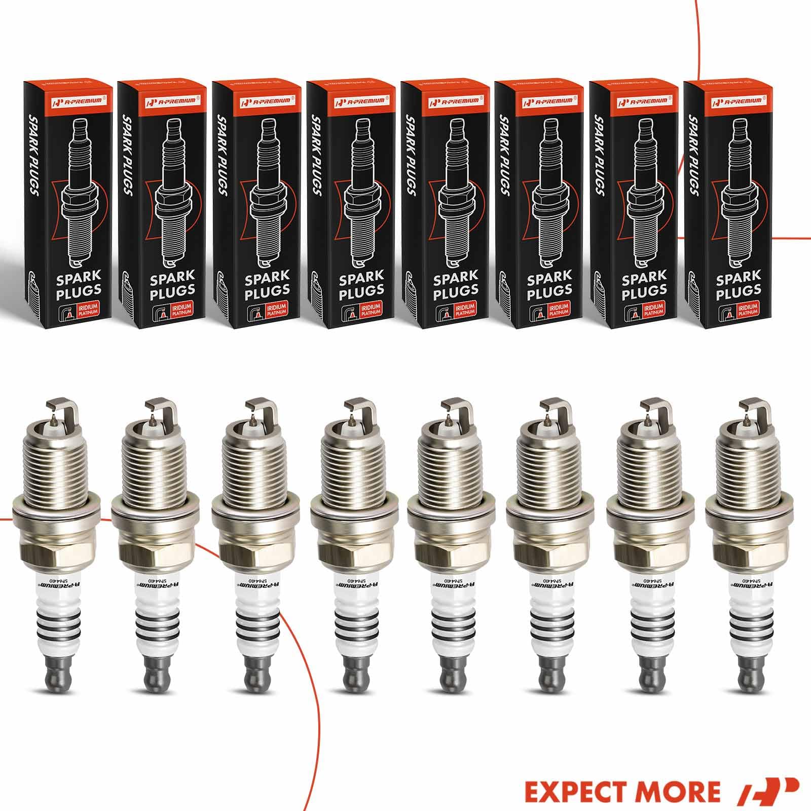 A-Premium spark plugs installation guide visual for proper fit and gap setup.